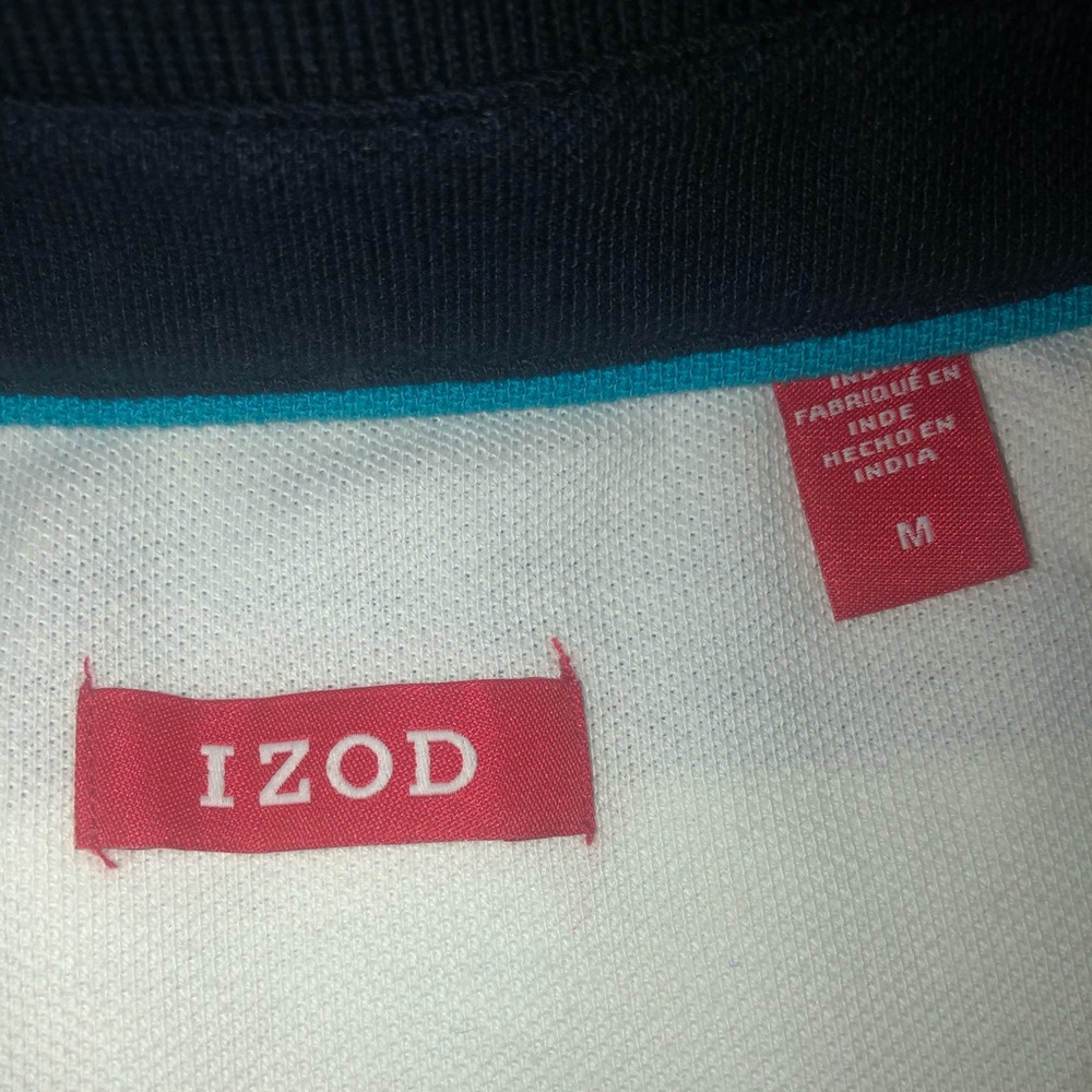 Men’s Izod Striped SS Polo Shirt Size Medium - Picture 3 of 5